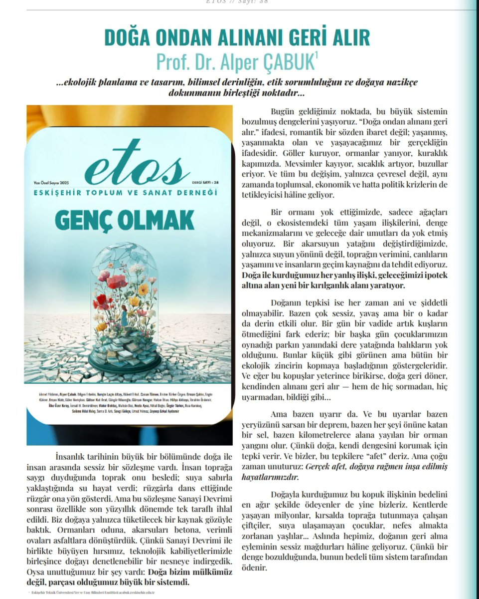 Doğa ondan alınanı geri alır #eu #ab #epdnet #erasmus+
