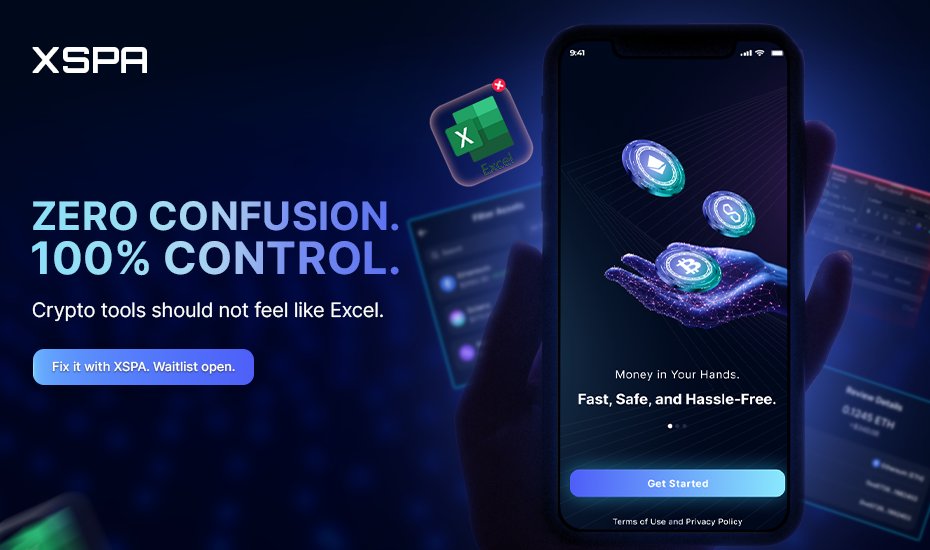 XSPA_ai's tweet photo. Hassle-free crypto. Real control.
XSPA puts everything in one place - intuitive UI, cross-chain tools, and smart wallet control.
📱 Stop wrestling with spreadsheets and start experiencing Web3 the right way.
🔓 Secure your spot → https://t.co/WjIjcEDYqq

$XSPA #Web3Movement #Wallet