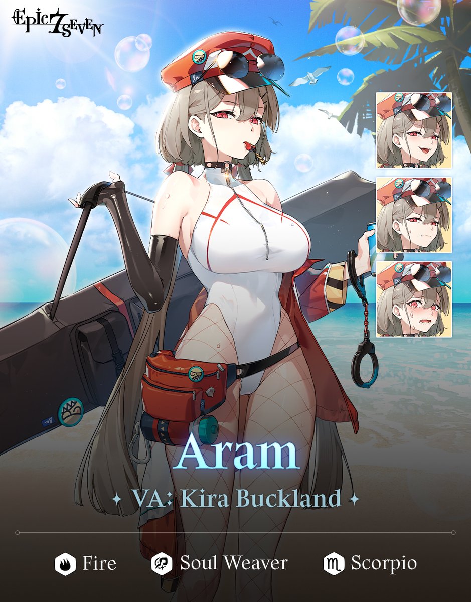 Epic7_Global's tweet image. [Hero Compendium] Aram

A mysterious beauty who appeared out of the blue at Tempest Beach, a surfer&apos;s paradise. 

A full-blown control freak, she’s been meddling with every tourist trying to enjoy the waves.

Before long, people began calling her the Guardian of Tempest Beach.…