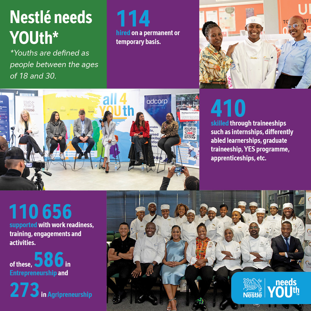 This #MandelaDay, we celebrate education as the foundation of thriving communities 📚 Through #NestléNeedsYOUth, young entrepreneurs across ESAR are creating lasting change. Together, we rise ✨ See how we're turning words into action in our CSV report: 🔗 bit.ly/4ifY9SP