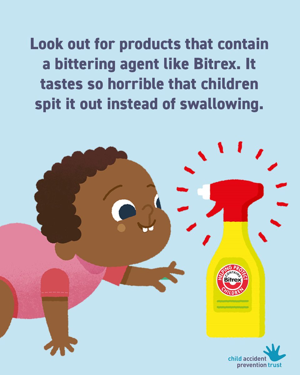 CAPTcharity's tweet image. Suspected poisoning is one of the most common reasons for young children to be taken to A&E.
Please read and share our top tips to keep children safe.
#ChildSafety #ChildHealth @BitrexGlobal