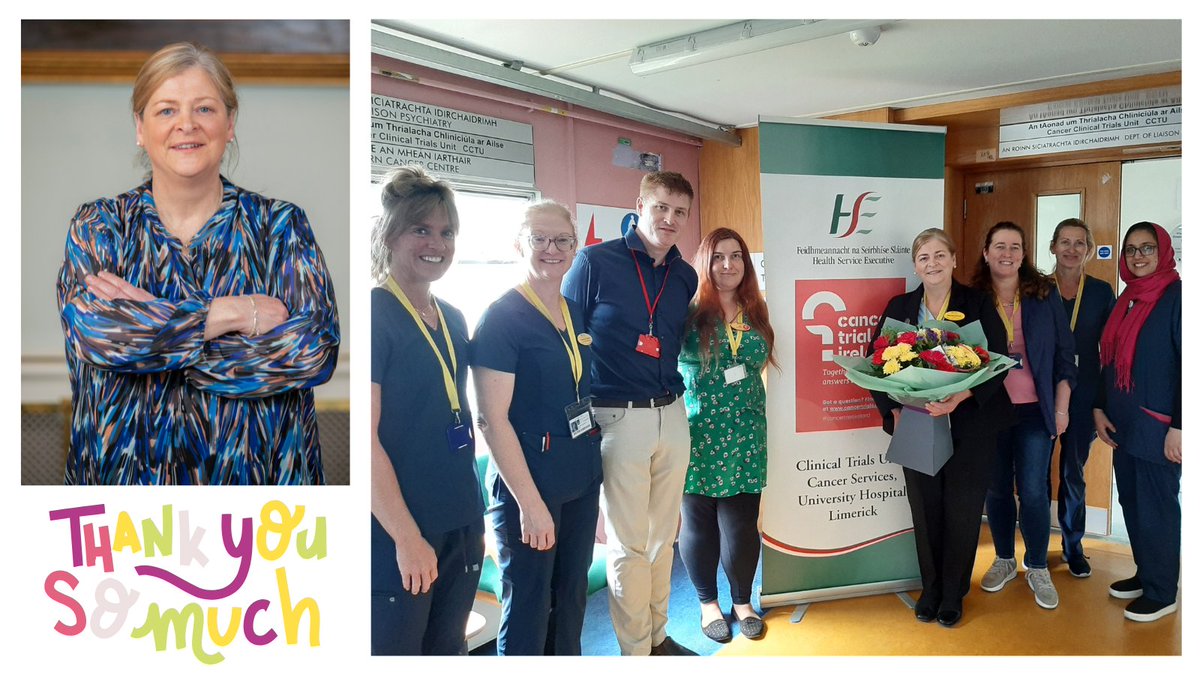 CancerTrialsIreland 🌈 (@cancertrials_ie) on Twitter photo Wishing <a href="/grady_mo/">Maureen OGrady</a> a very happy retirement! As Manager of the Cancer Clinical Trials Unit at <a href="/ULHospitals/">Follow <a href="/HSEMidWest/">HSE Mid West</a></a> , @HSEMidWest , Maureen has been a pillar of the cancer clinical trials community for many years.
Through her dedication and leadership, she has helped countless patients Wishing <a href="/grady_mo/">Maureen OGrady</a> a very happy retirement! As Manager of the Cancer Clinical Trials Unit at <a href="/ULHospitals/">Follow <a href="/HSEMidWest/">HSE Mid West</a></a> , @HSEMidWest , Maureen has been a pillar of the cancer clinical trials community for many years.
Through her dedication and leadership, she has helped countless patients