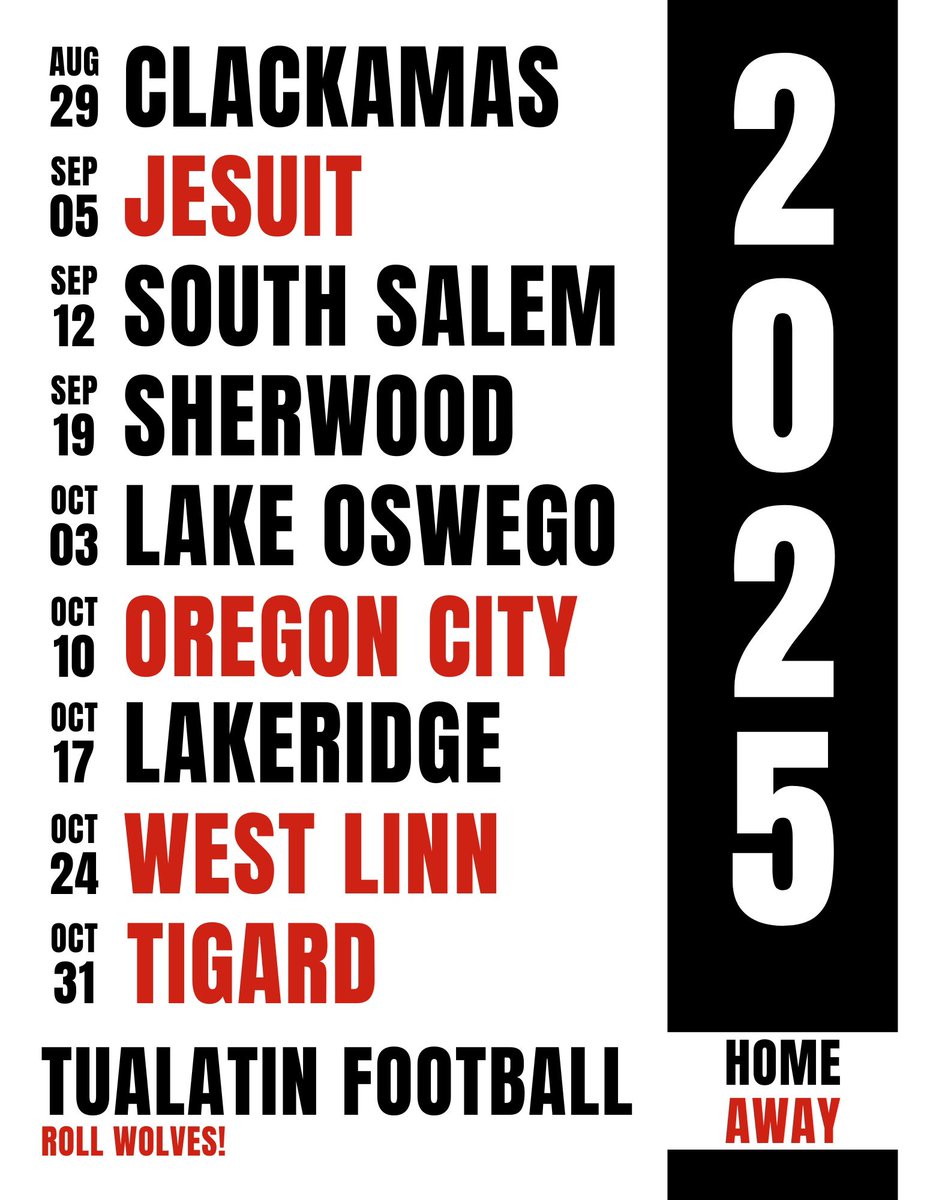Reece_w_u's tweet image. Here’s my 25-26 schedule keep an eye out on both sides of the ball.
@TualatinHSFB
@JordanJ_
@coachferraro77
@AndrewNemec
@AlphaFootballOR