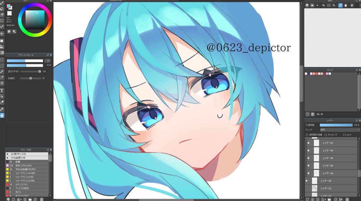 0623_depictor's tweet image. 没なんですが顔がかわいいので見て欲しいです
#イラスト #初音ミク
