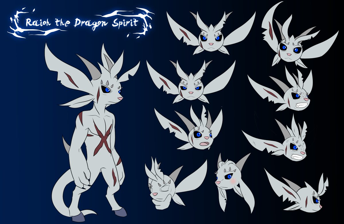 VangalionH's tweet image. Raioh expression concept (2022)
With the direction I've taken future Raioh lately, I gotta remake this sometime soon 馃槈