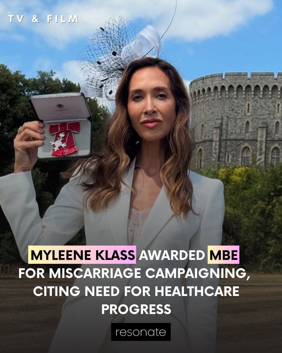 ResonateVoices's tweet image. Myleene Klass, the musician and broadcaster, has been appointed a Member of the Order of the British Empire (MBE) for her dedicated campaigning on miscarriage awareness.

Read more: weareresonate.com/2025/07/myleen…
