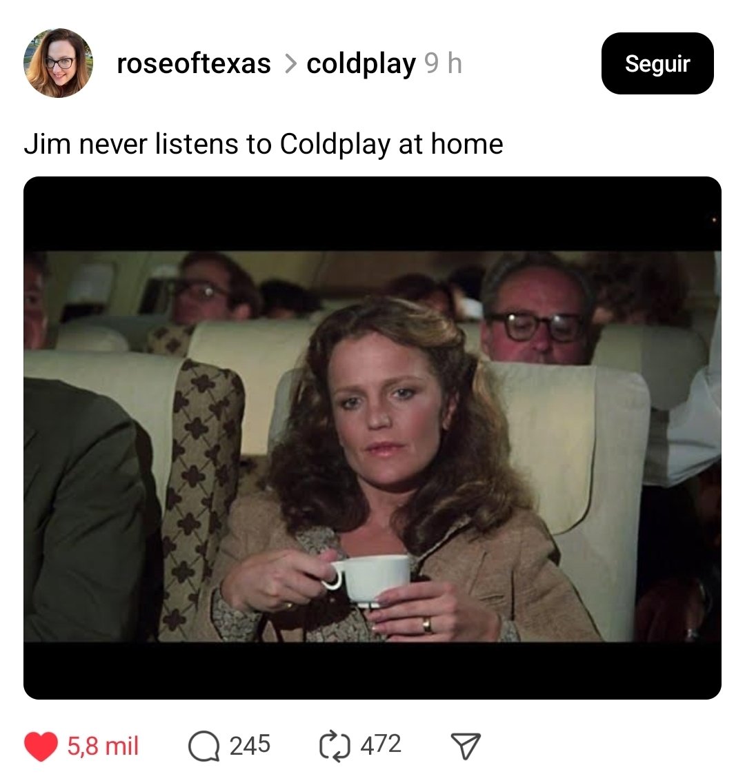 Això dels Coldplay i la càmera que enganxa les banyes és grandiós. I el millor mem és a Threads