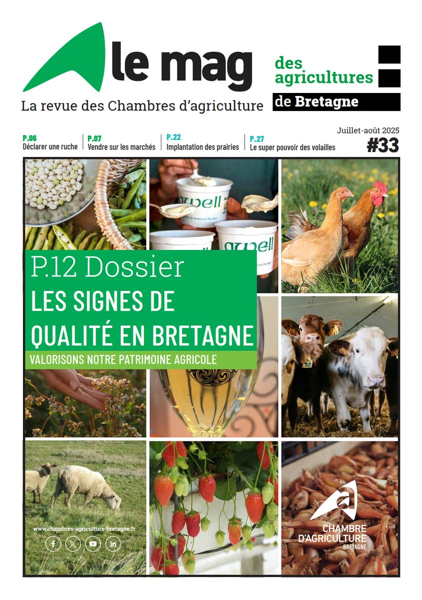 📢 Le saviez-vous ? La Bretagne compte 69 Siqo (Signes d’Identification de la Qualité et de l’Origine). Ils sont le reflet de sa richesse agricole et culturelle. Retrouvez-les dans le MAG des agricultures n°33 👉 tinyurl.com/mrxhvd35