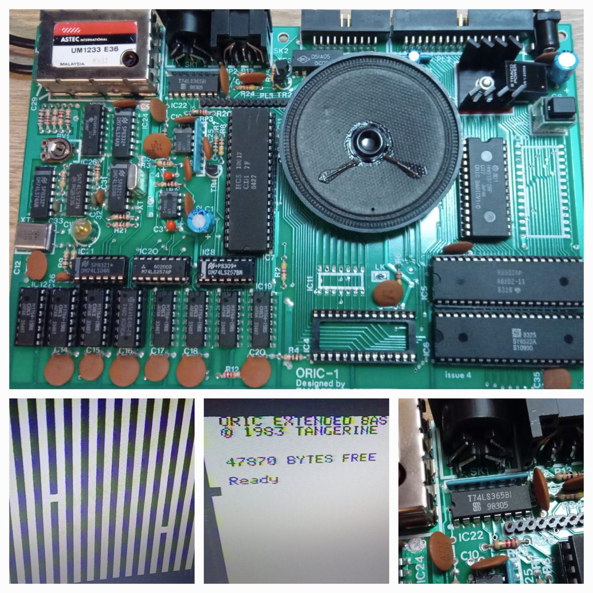 AdamT117's tweet photo. Long time no post. Whats been going on? I fixed the ORIC.I had fried two RAM chips and the Logic IC for the RGB output.All good after replacement.Then I got distracted by some 1990s PC gaming setups, emerging from that now! Picking up the retroshield journey again at the moment. https://t.co/YzZgsF2qAD