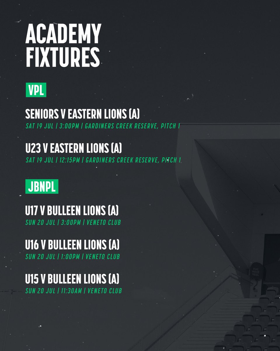 This weekend’s academy fixtures 🙌