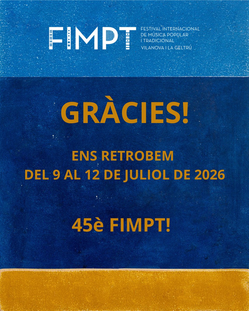Ja et pots reservar les dates del 45è FIMPT a l'agenda 2026!