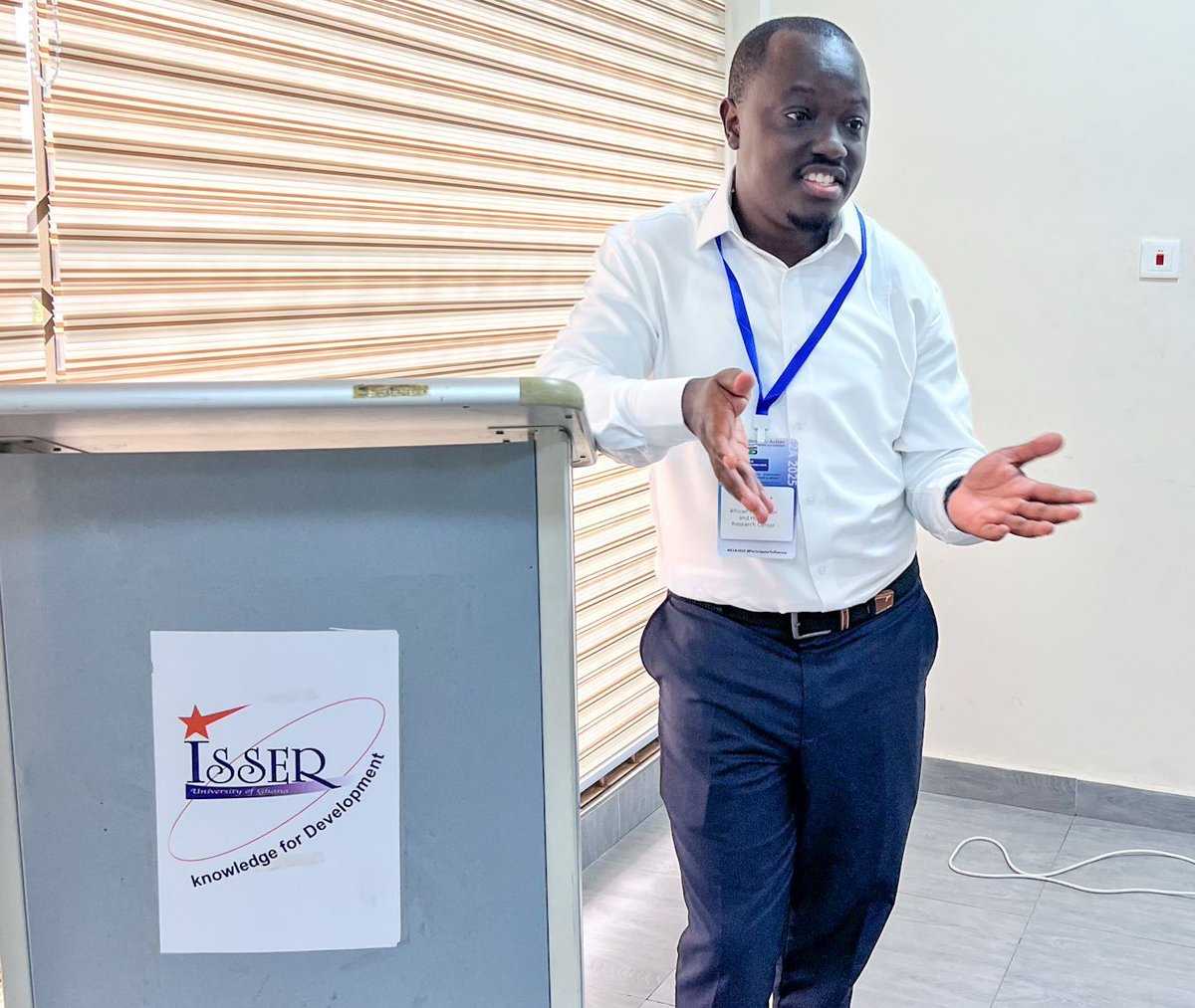 APHRC (@aphrc) on Twitter photo #IamAPHRC's Senior Advocacy Officer, <a href="/Chris_Maero/">Christopher Maero</a>, presented at the 2025 Evidence to Action Conference in Accra, Ghana, organized by <a href="/ICED_THINKTANK/">ICED</a> in partnership with <a href="/ISSERUG/">Inst. of Statistical, Social & Economic Research</a>.
His session focused on the Challenging the Politics of Social Exclusion (CPSE) project, highlighting #IamAPHRC's Senior Advocacy Officer, <a href="/Chris_Maero/">Christopher Maero</a>, presented at the 2025 Evidence to Action Conference in Accra, Ghana, organized by <a href="/ICED_THINKTANK/">ICED</a> in partnership with <a href="/ISSERUG/">Inst. of Statistical, Social & Economic Research</a>.
His session focused on the Challenging the Politics of Social Exclusion (CPSE) project, highlighting