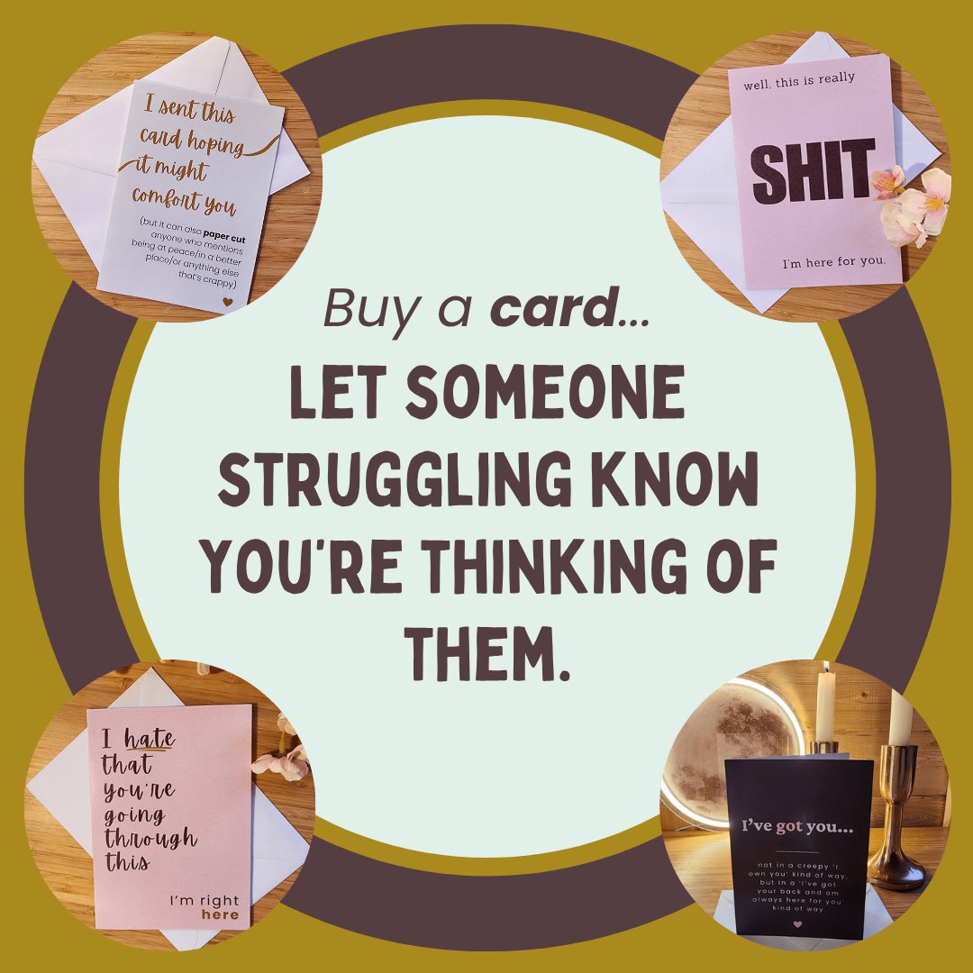 Sometimes the simplest gestures mean the most. 💛

Buy a sympathy card for someone who’s having a tough time - a small way to show you’re thinking of them, and to remind them they’re not alone.

👉 bit.ly/4578g9a