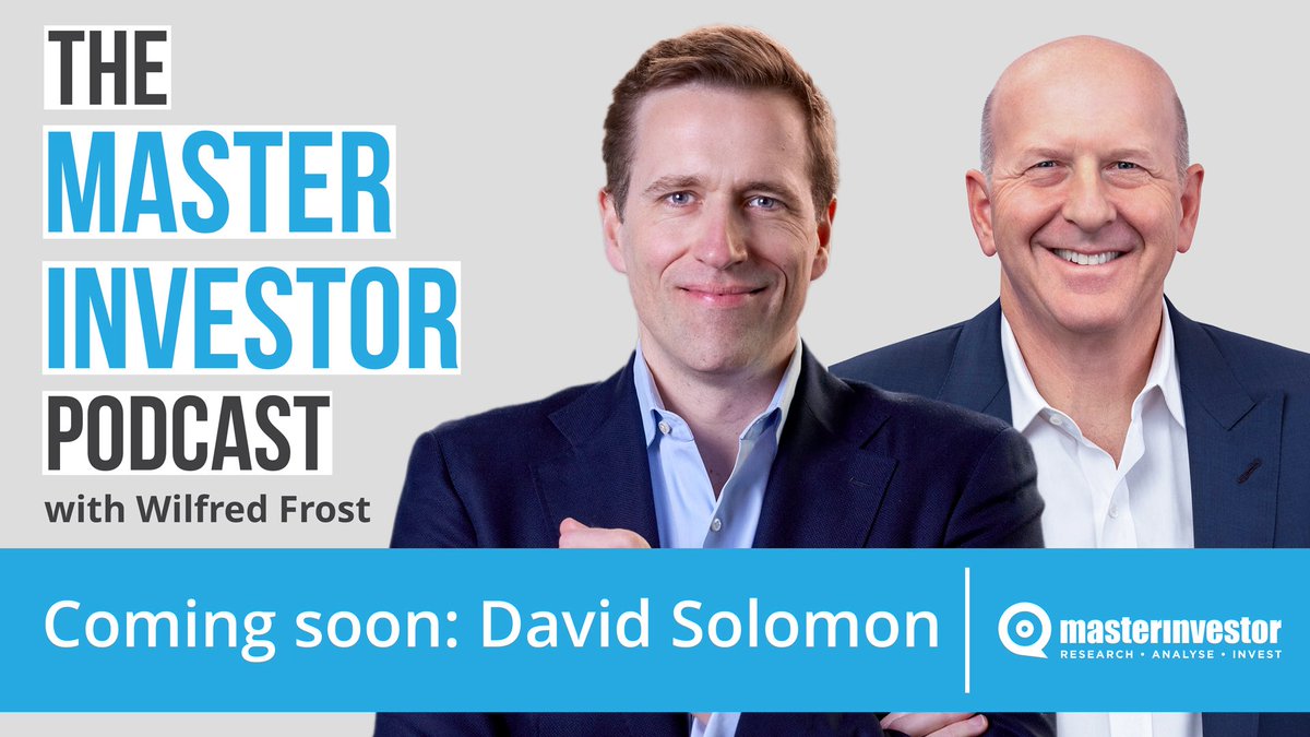 WilfredFrost's tweet image. Next week - a major exclusive on The @MasterInvestor Podcast - I sit down in London for an extended conversation with @GoldmanSachs Chairman and CEO @DavidSolomon. Subscribe now:
podfollow.com/1817704682