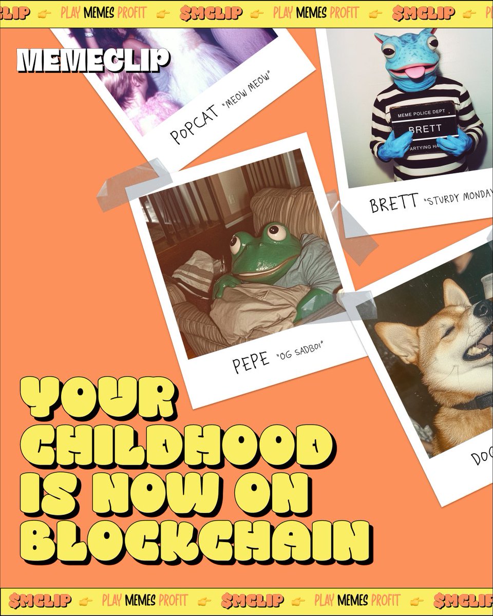 Your childhood just got tokenized.
Pepe, Popcat, Brett, Doge they’re all back. But this time… on-chain.

It’s not just a vibe, it’s a presale.
$MCLIP is LIVE and nostalgia never looked so profitable.

Mini-games. Meme legends. Blockchain rewards.

📲 Dive in now: