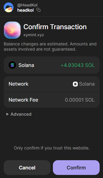 HeadKol's tweet photo. I just made 5 sol for free with $xymint. 

Their new feature allows  you to get fees for a coin you did not even dev. Simply shill the coin you like to get it created and print from the fees.

$mintcamp + #mintcamp 

I'm going to be sending some $xymint to those who

❤️+🔁

Drop your $sol below.

THANK YOU SO MUCH @XymintXyz