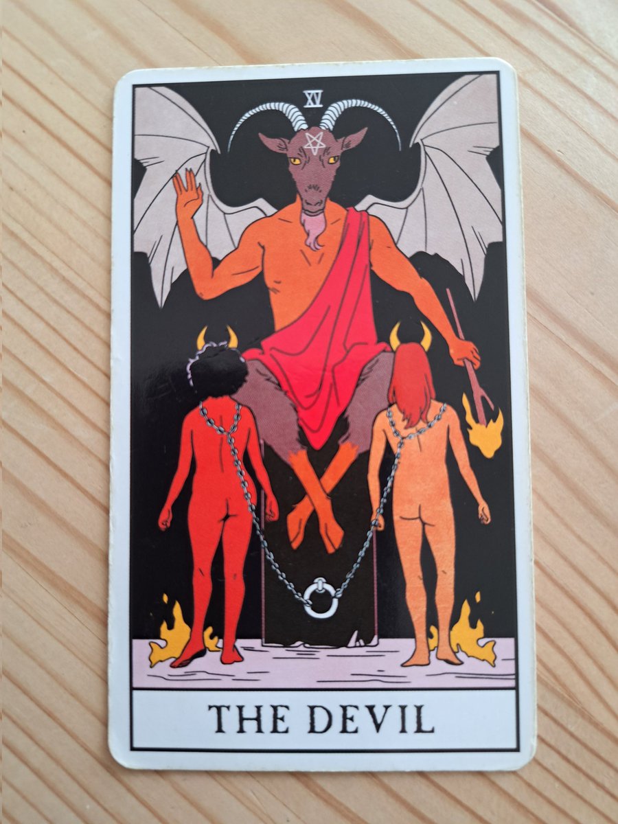 Laurajk32's tweet image. Today's card is The Devil
Sometimes, what we think will free us, eventually becomes our jailer.
#free #trapped #beware #tiedin
#tarot #tarotmessage #LauraJK32