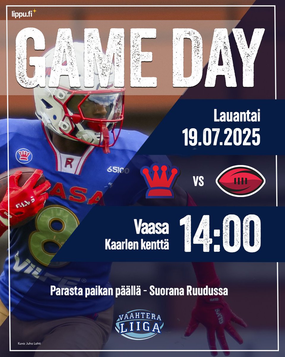 Vaahteraliiga (@vaahteraliiga) on Twitter photo Vaahteraliigan lauantai-iltapĂ€ivĂ€n ottelussa vastakkain <a href="/WasaRoyals/">Wasa Royals</a> ja <a href="/KuopioSteelers/">Kuopio Steelers</a> . Taistelu tĂ€rkeistĂ€ sarjapisteistĂ€ vauhtiin Kaarlen kentĂ€llĂ€ klo 14:00. Liput <a href="/lippu_fi/">lippu.fi</a> . Otellua voi seurata suorana myös <a href="/RuutuUrheilu/">Ruutu Urheilu</a> đ Vaahteraliigan lauantai-iltapĂ€ivĂ€n ottelussa vastakkain <a href="/WasaRoyals/">Wasa Royals</a> ja <a href="/KuopioSteelers/">Kuopio Steelers</a> . Taistelu tĂ€rkeistĂ€ sarjapisteistĂ€ vauhtiin Kaarlen kentĂ€llĂ€ klo 14:00. Liput <a href="/lippu_fi/">lippu.fi</a> . Otellua voi seurata suorana myös <a href="/RuutuUrheilu/">Ruutu Urheilu</a> đ