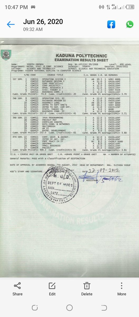 smackbaba's tweet photo. @adekunleGOLD Baba this na HND distinction, pick up my call too senior man.......Regards to Simi https://t.co/lpcmXmGfKz