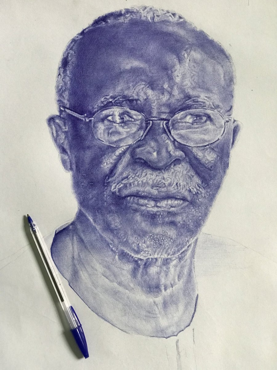 JoeOppan's tweet photo. @coo_kyei Drawing with ballpoint pen https://t.co/x8RNPbulTg