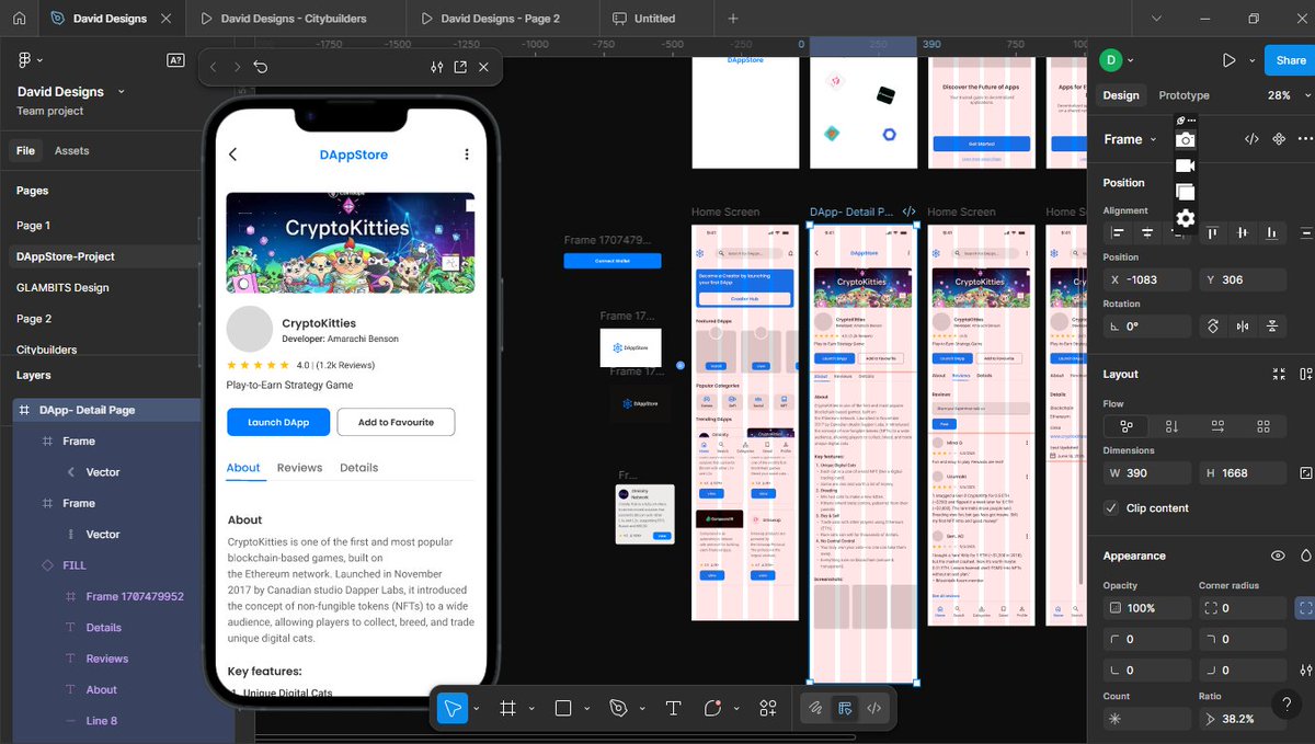 uxcraftby_david's tweet image. been away for some while now, but still doing what i do best  
🚧wip...DAppstore

#UIUXDesigner #Figma #UI