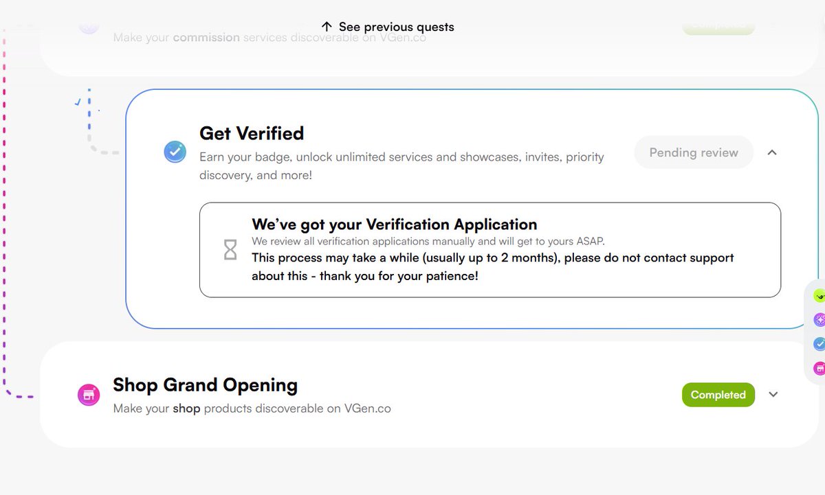 TTTTqaq11's tweet image. Whennnnnnn can I pass the Verification?
I have been anxiously waiting for more than a month and a half TAT
#VGen