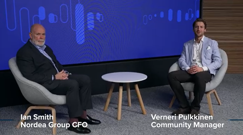 #Nordea’s return on equity exceeded 16%, but earnings are declining due to the development of interest rates. CFO Ian Smith commented the company’s performance in an interview with <a href="/Vernepu/">Verneri Pulkkinen</a> 
🎥inderes.se/videos/nordea-…