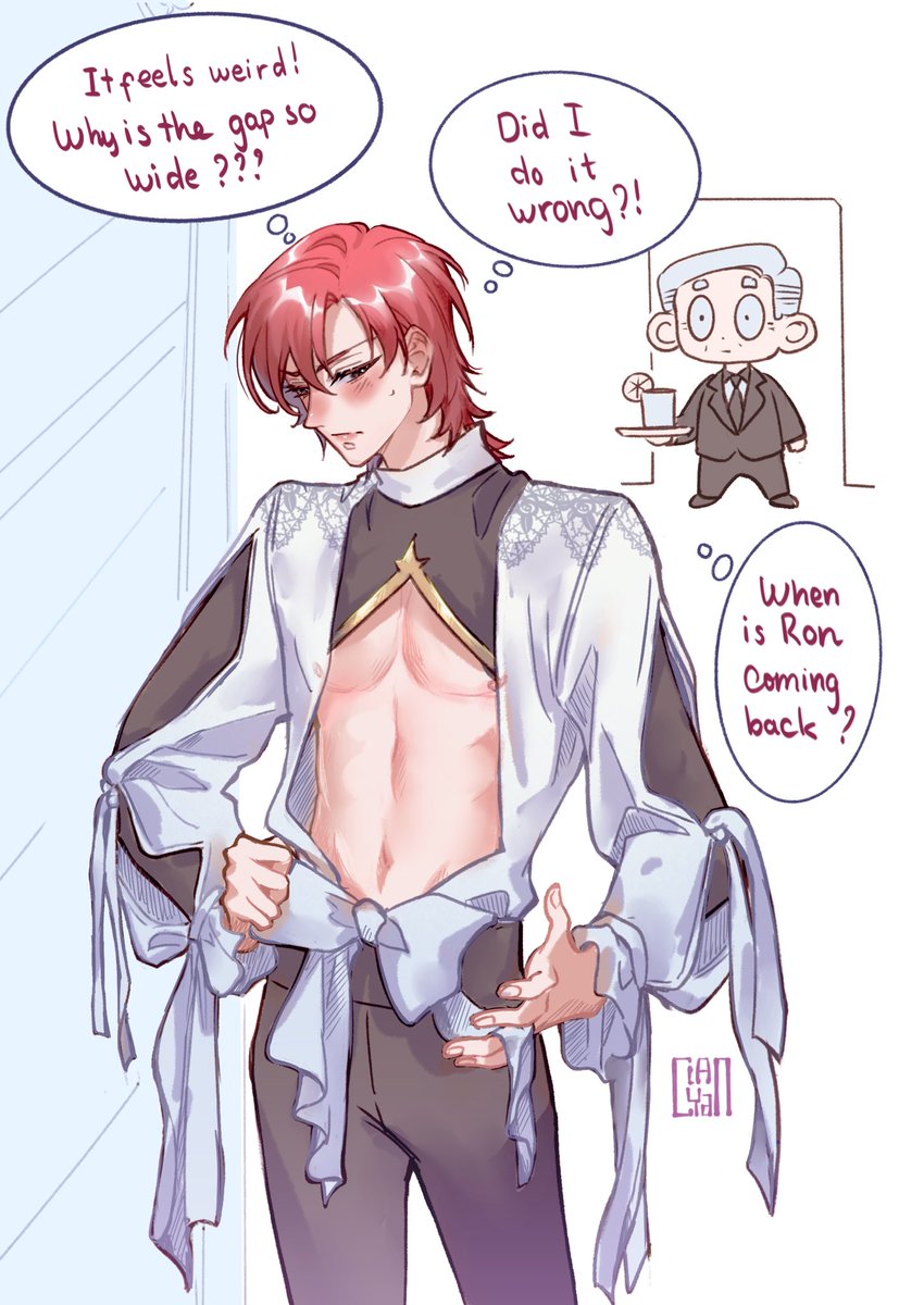 ciancy_an's tweet image. What if Ron let Cale get dressed by himself?

#lcf #loutofthecountsfamily #calehenituse #백망되 #Commission #commissionsopen