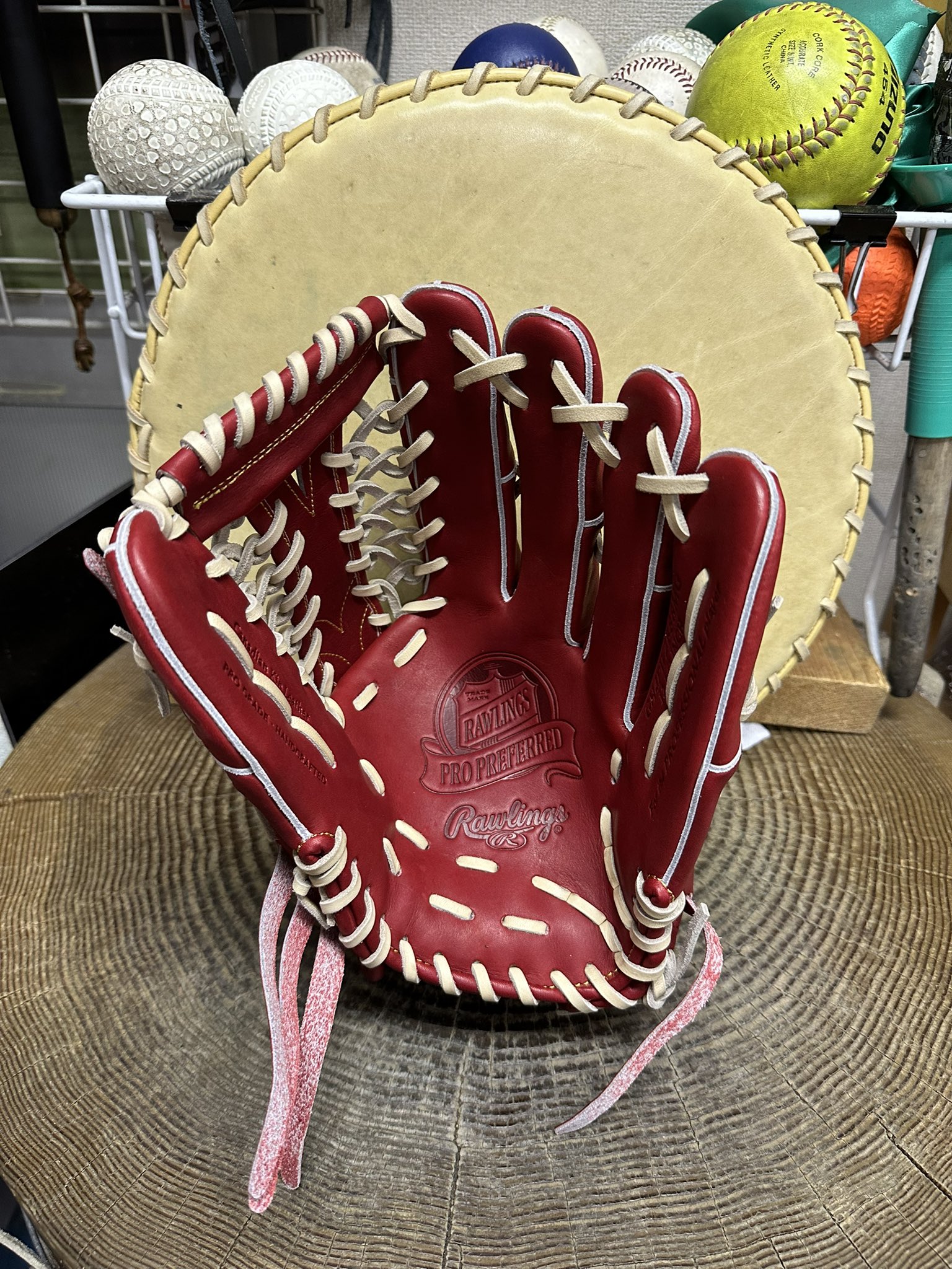 【美品】Rawlings グローブ 120周年記念モデル 赤×白×青 廃盤 Rawlings ローリングス 120周年 記念モデル グローブ