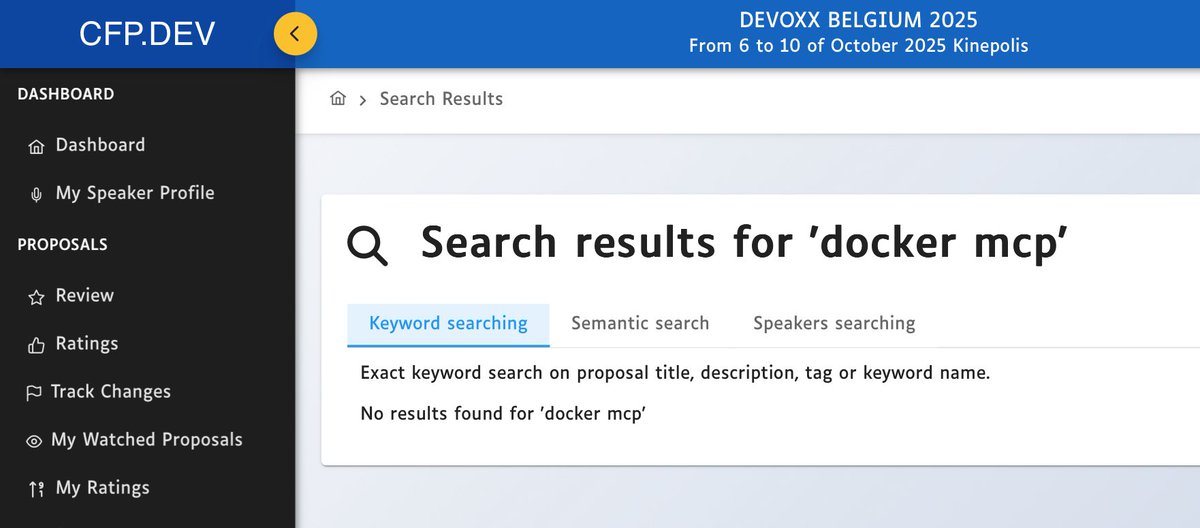 Stephan007's tweet image. Any takers? #Docker #Devoxx #MCP  #CFP