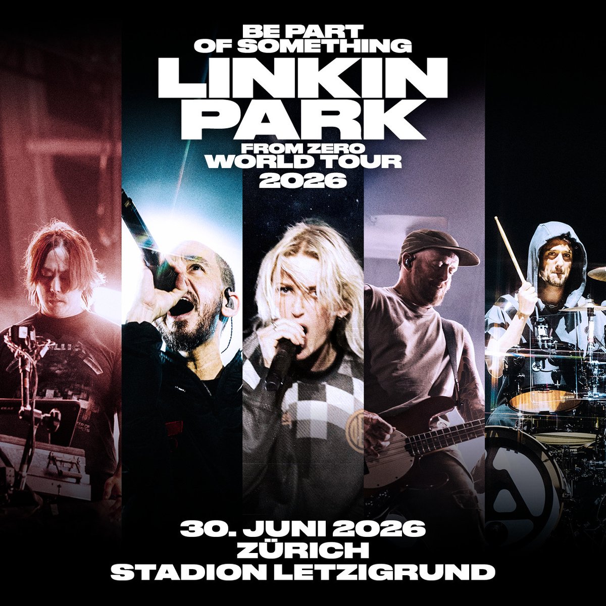 linkinpark's tweet image. Tickets for our Zurich show on June 30, 2026 go on sale today at 10AM CEST.
Get Tickets: lprk.co/Zurich26