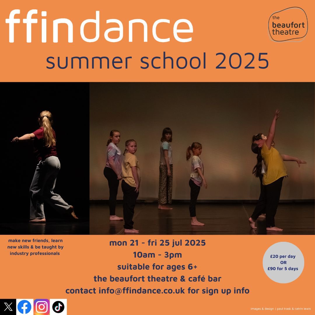 FFIN DANCE @ The Beaufort Theatre (@ffindance) on Twitter photo Just 2 spaces left now for our Summer Dance School next week.
Contact us to get booked in
info@ffindance.co.uk
#ffindance25 #urbanflow #ffindancefaktry Just 2 spaces left now for our Summer Dance School next week.
Contact us to get booked in
info@ffindance.co.uk
#ffindance25 #urbanflow #ffindancefaktry