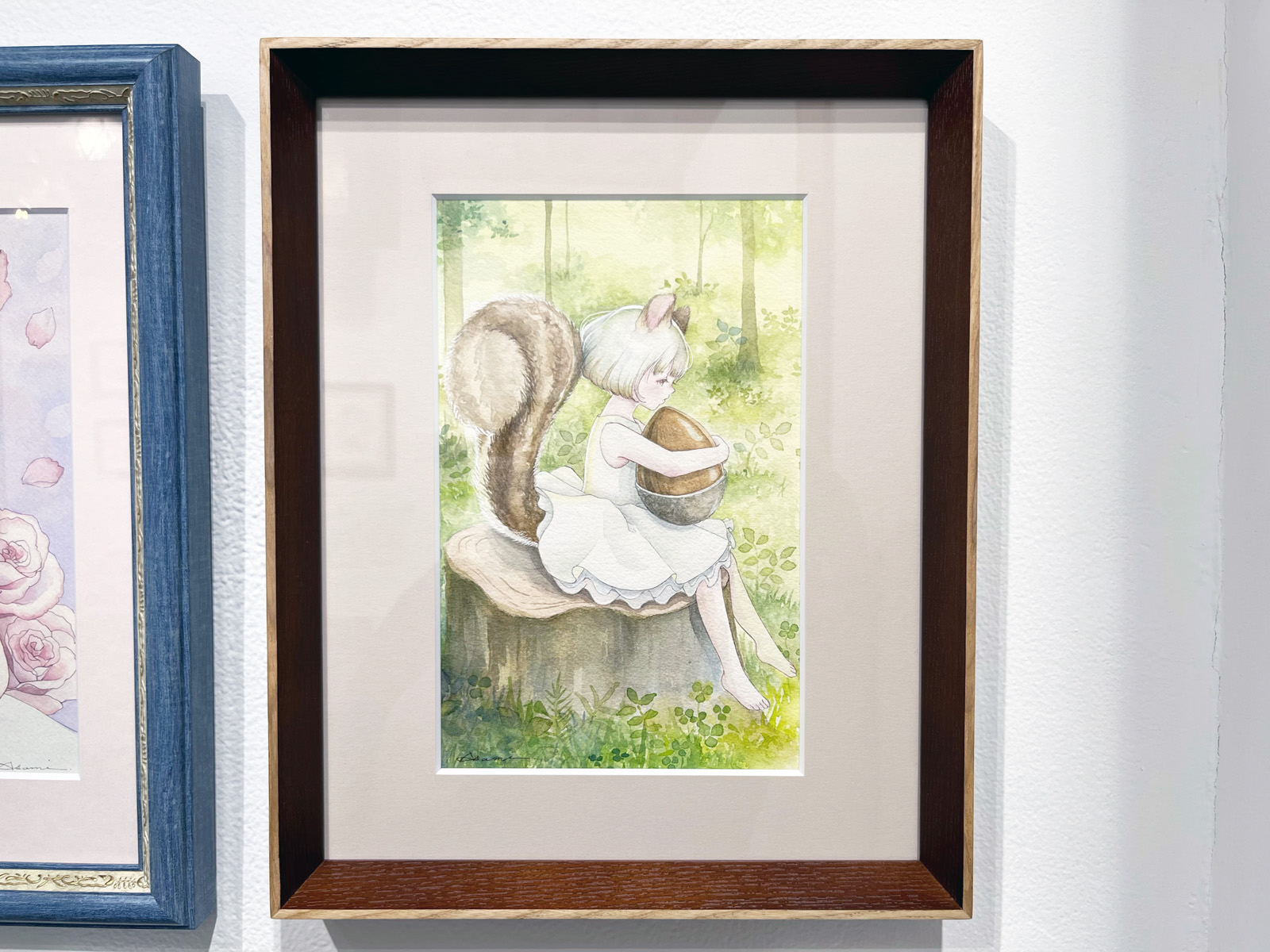 ◯絵画　水彩画　額装品 水彩画 原画 “たんぽぽ” 額装済み 送料無料 絵画 Ayumi Noda