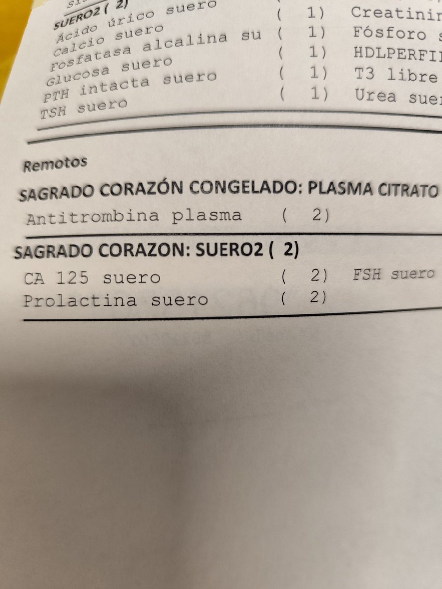 Análisis de sangre divina.