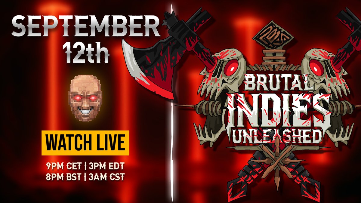 zlimbratski's tweet image. I’ve got SO MANY insanely cool games to show you… but first, I need to recharge my internal batteries a bit.
Brutal Indies Unleashed kicks off on September 12, and it’s already shaping up to be 5x more awesome than last time — not just in hype, but in pure firepower. Out of…