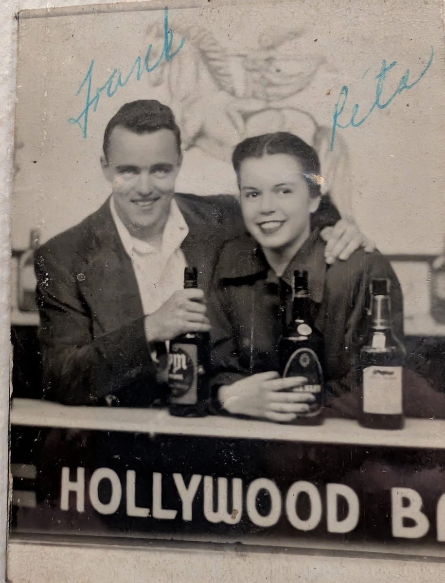 RiceyCoops's tweet image. Such a fabulous photo of my parents, around 1948-50 at a nightclub in South Boston. So cool.