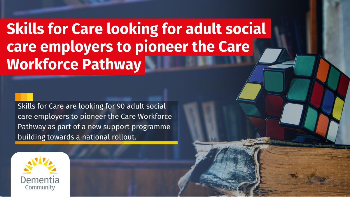 JDementiaCare's tweet image. Skills for Care are looking for 90 adult social care employers to pioneer the Care Workforce Pathway as part of a new support programme building towards a national rollout.
Read More: buff.ly/Vd8zxwF
@skillsforcare