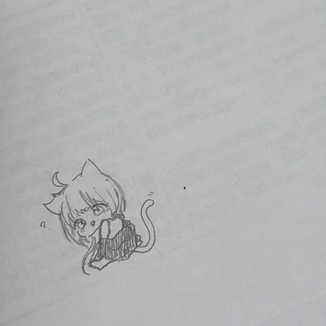 久々にデジタルらくがき    ∧ ＿ ∧
　　　　　　　　　　　ฅ( ˙꒳​˙ ฅ)੭"