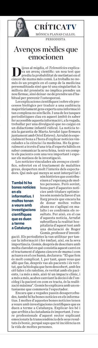 Marta Arrufat (@martarrufat) on Twitter photo La <a href="/monicaplanas/">Mònica Planas</a> parla de la feina que fem l’equip de salut als informatius de Tv3. I m’agrada molt com ho fa, tot i no coneixe’ns. Gràcies. La <a href="/monicaplanas/">Mònica Planas</a> parla de la feina que fem l’equip de salut als informatius de Tv3. I m’agrada molt com ho fa, tot i no coneixe’ns. Gràcies.