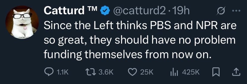 billifer1973's tweet image. Lol. Okay, Catturd. We’ll fund Elmo and Big Bird, now you can fund oil subsidies, farm bailouts, rural roads in red states, Christian schools, red state disasters, and the stupid fucking border wall. Deal?