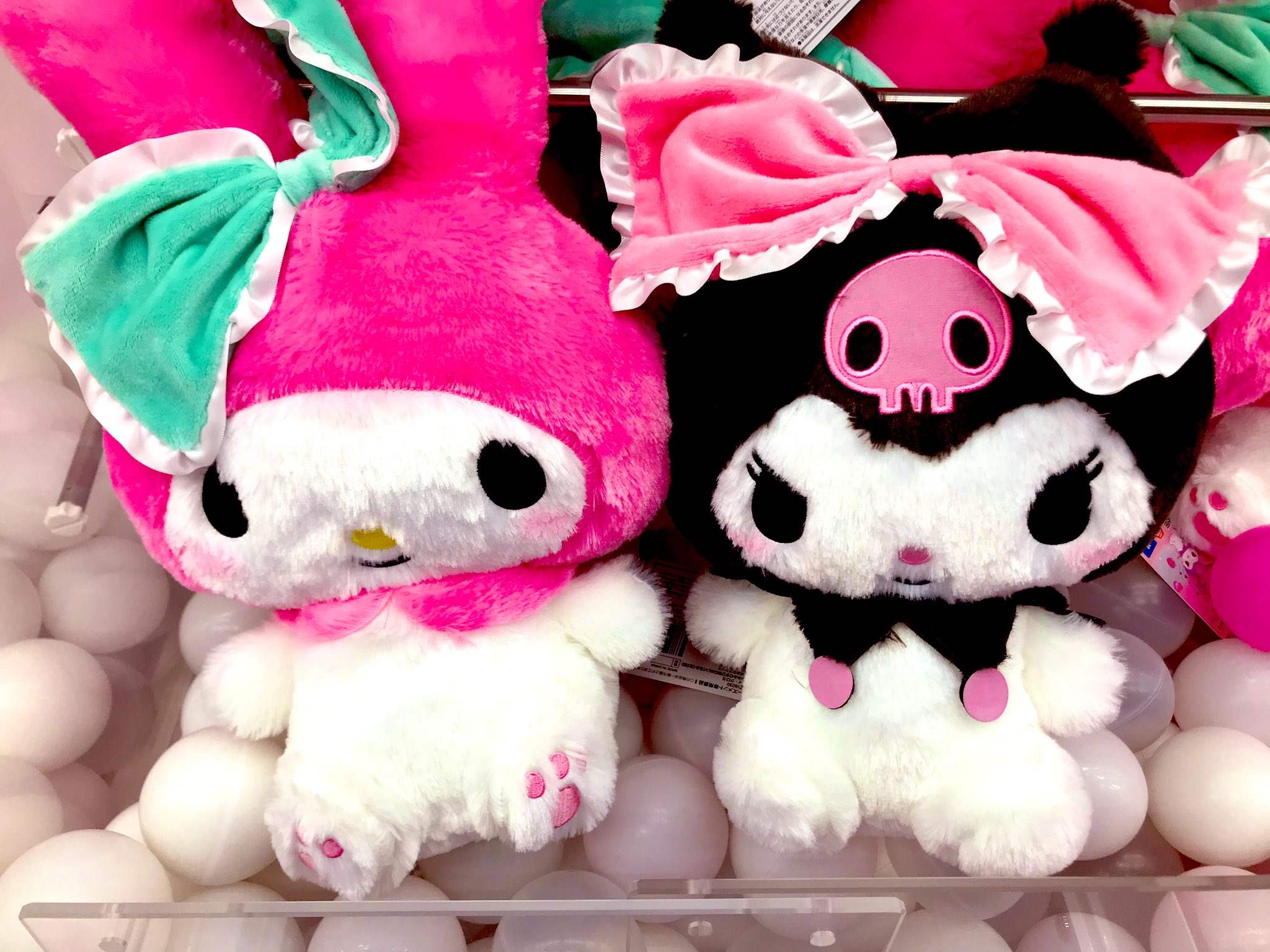 シナモロール 大きなリボンみみむすび ぬいぐるみ マイメロ クロミ サンリオ マイメロディ・クロミ 大きなリボンみみむすびBIGぬいぐるみ