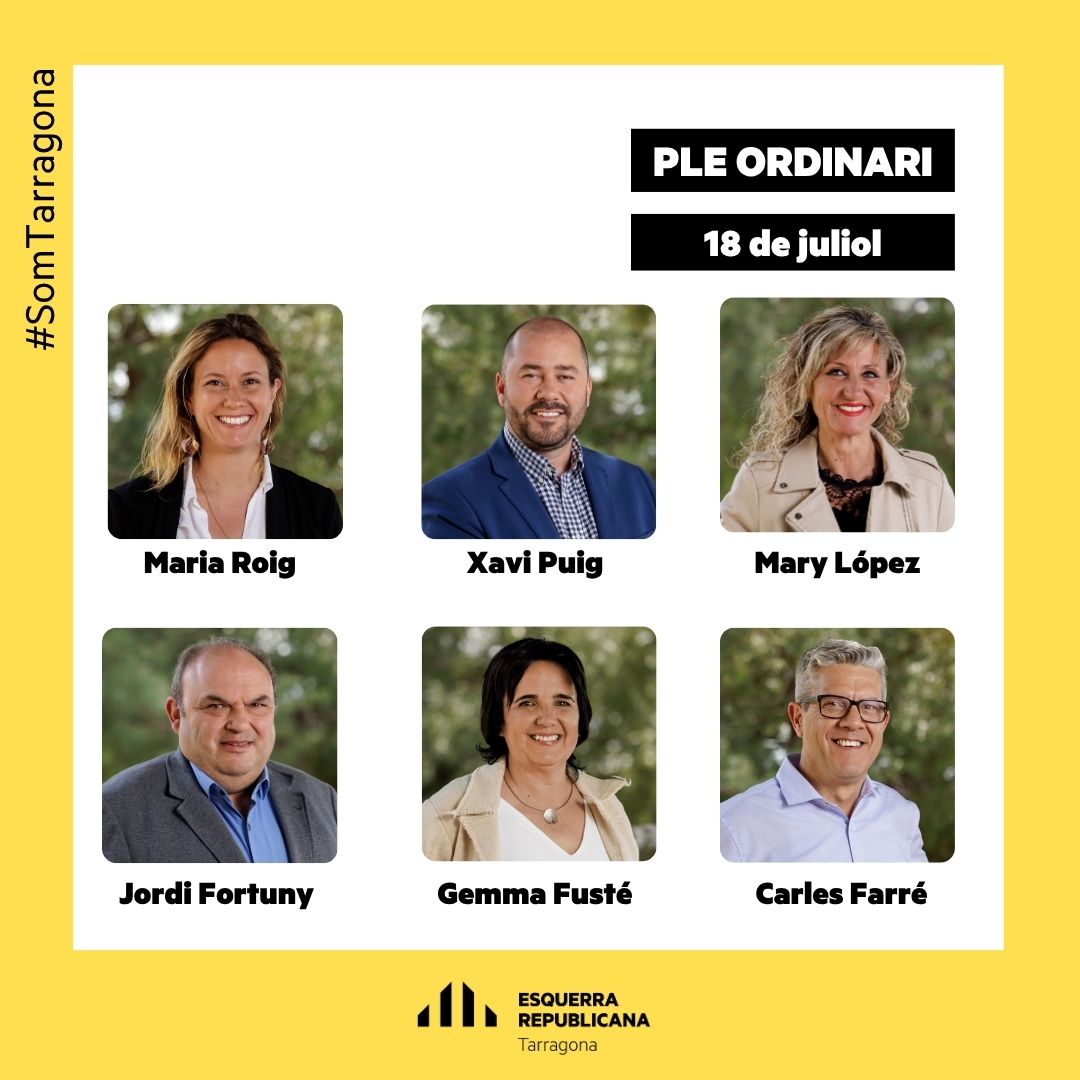 ERC Tarragona (@esquerratgn) on Twitter photo 🟡 ARA MATEIX | Comença la sessió ordinària del Consell Plenari del mes de juliol‼️
Segueix-lo en directe a:
📻 96.7 FM o tarragonaradio.cat
📱<a href="/TGNAjuntament/">Ajuntament de Tarragona</a> #pleTGN
🧵A través del nostre fil👇 🟡 ARA MATEIX | Comença la sessió ordinària del Consell Plenari del mes de juliol‼️
Segueix-lo en directe a:
📻 96.7 FM o tarragonaradio.cat
📱<a href="/TGNAjuntament/">Ajuntament de Tarragona</a> #pleTGN
🧵A través del nostre fil👇