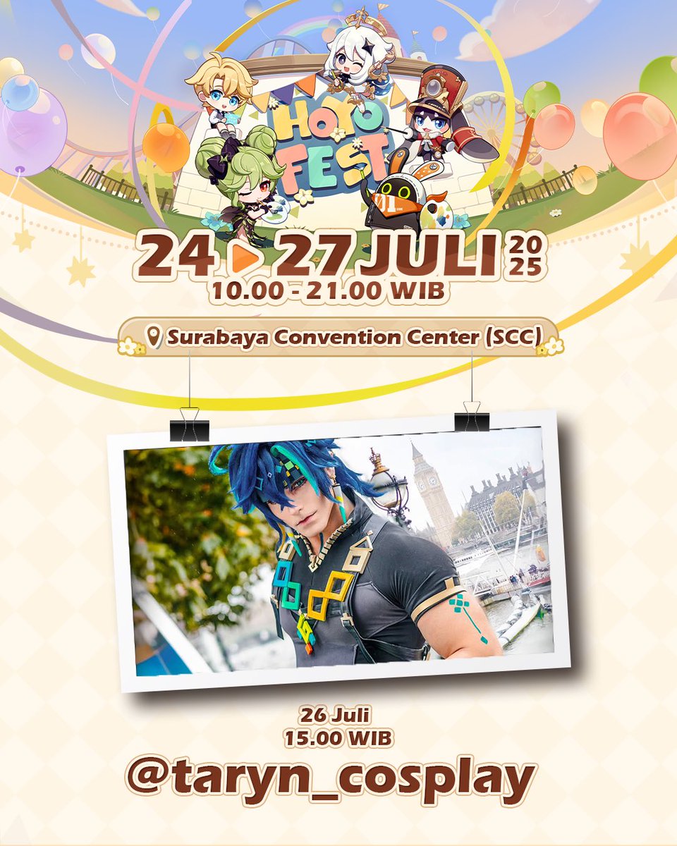 Taryn_Cosplay's tweet image. SURPRISE! my fellows travelers 💙:
You can meet me at the HoYo FEST event!

I can&apos;t wait to have the best time with all the lovely Indonesian Community 🥰

Info and a special surprise soon ❤️‍🔥

Get your ticket👇
hoyo.link/dmg6DAFJg

#Hoyofest2025 #Hoyofest2025ID #GenshinImpact