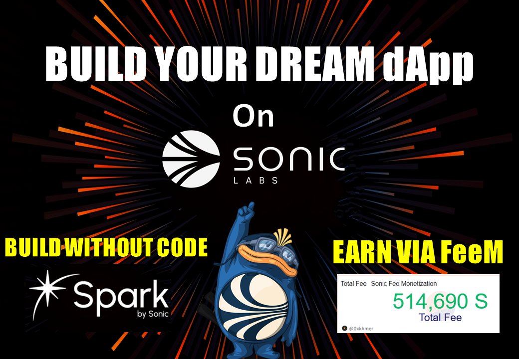 LokieGLD's tweet image. Sonic ( @SonicLabs ) is the Builders Heaven
Sonic is up and you know what else is going to be up? The builders on Sonic Network. Why do you ask?
Well Sonic has launched a powerful AI tool that lets anyone build a AI Powered web3 app without coding.
Spark by Sonic
Spark is a…