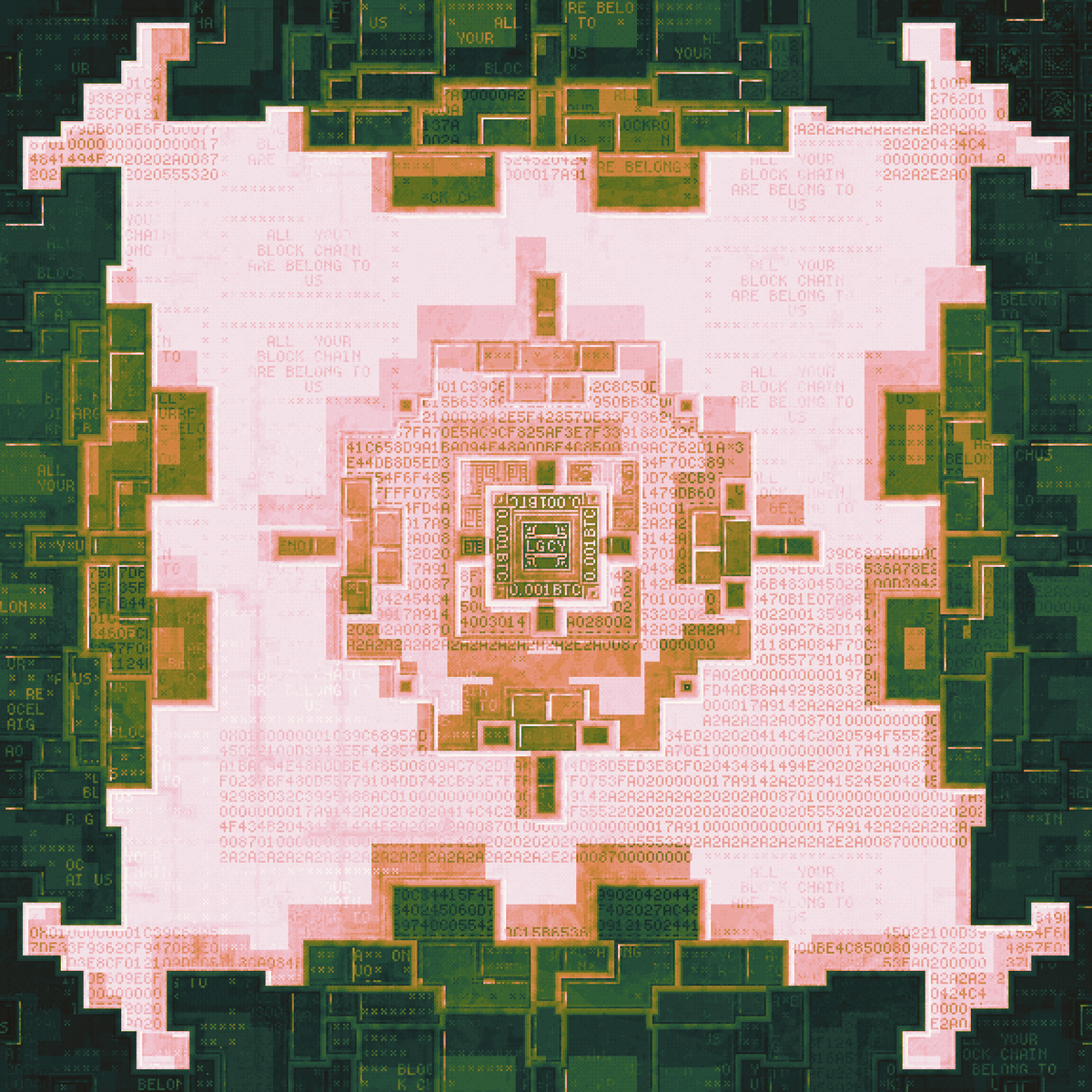 A favorite late night passtime has become decoding block miner messages on Bitcoin.

All of these txs can be rendered into art with Satoshi Relics, truly allowing you to own pre-ordinals inscriptions.

ALL YOUR BLOCK CHAIN ARE BELONG TO US.