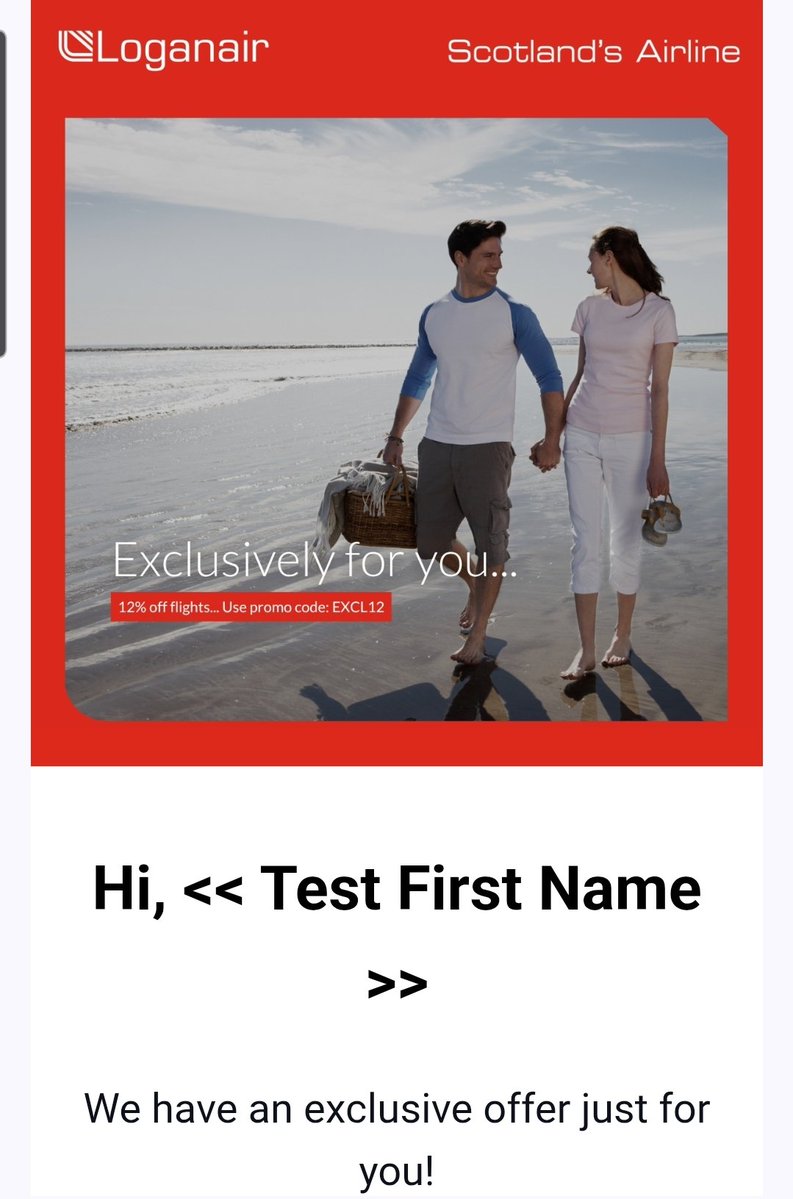CartwrightJon's tweet image. Many thanks to @FlyLoganair for the special personalised offer in my inbox this morning! #ITFail