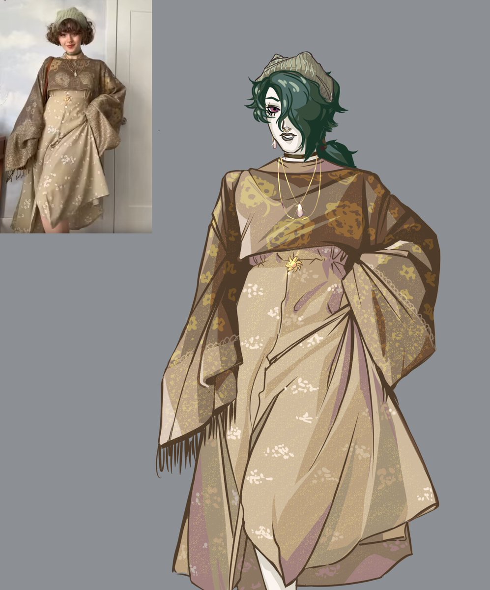Guchchii's tweet image. Hwei is very convenient to use as a model for references of beautiful clothes...
#Hwei #LeagueOfLegends