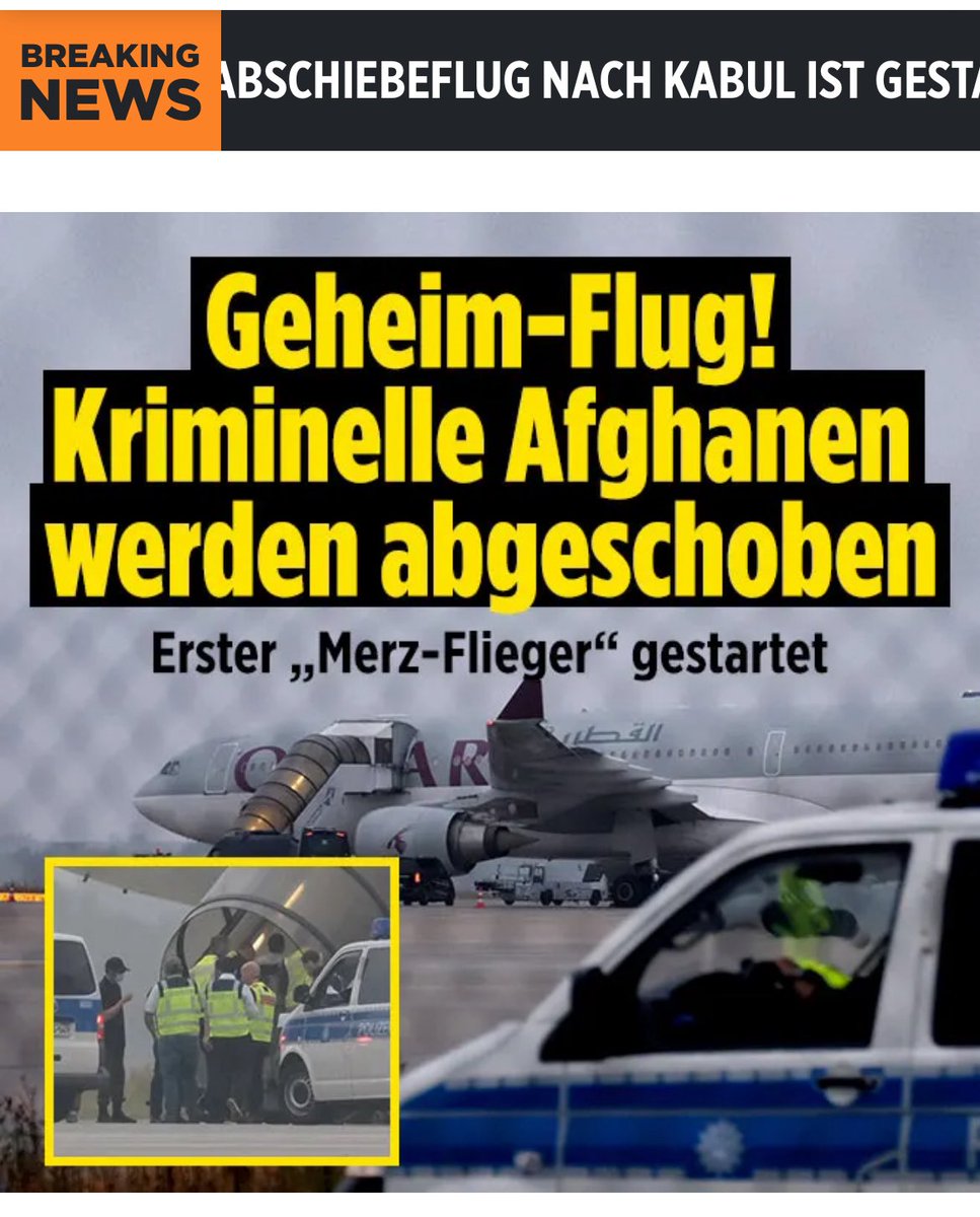 Abschiebungen, Abschiebungen, Abschiebungen! Nächste Stufe der Asylwende:

Merz-Abschiebeflüge gestartet! ✅