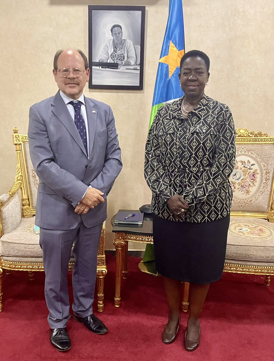 Davidwillashley's tweet image. An honour to meet the Rt Hon Speaker of the Transitional National Legislative Assembly as the new parliamentary session begins.
I stressed the urgent need for peace & for the Budget Law to prioritise essential services for the 🇸🇸 people. I also urged amendment of the NSS Act.