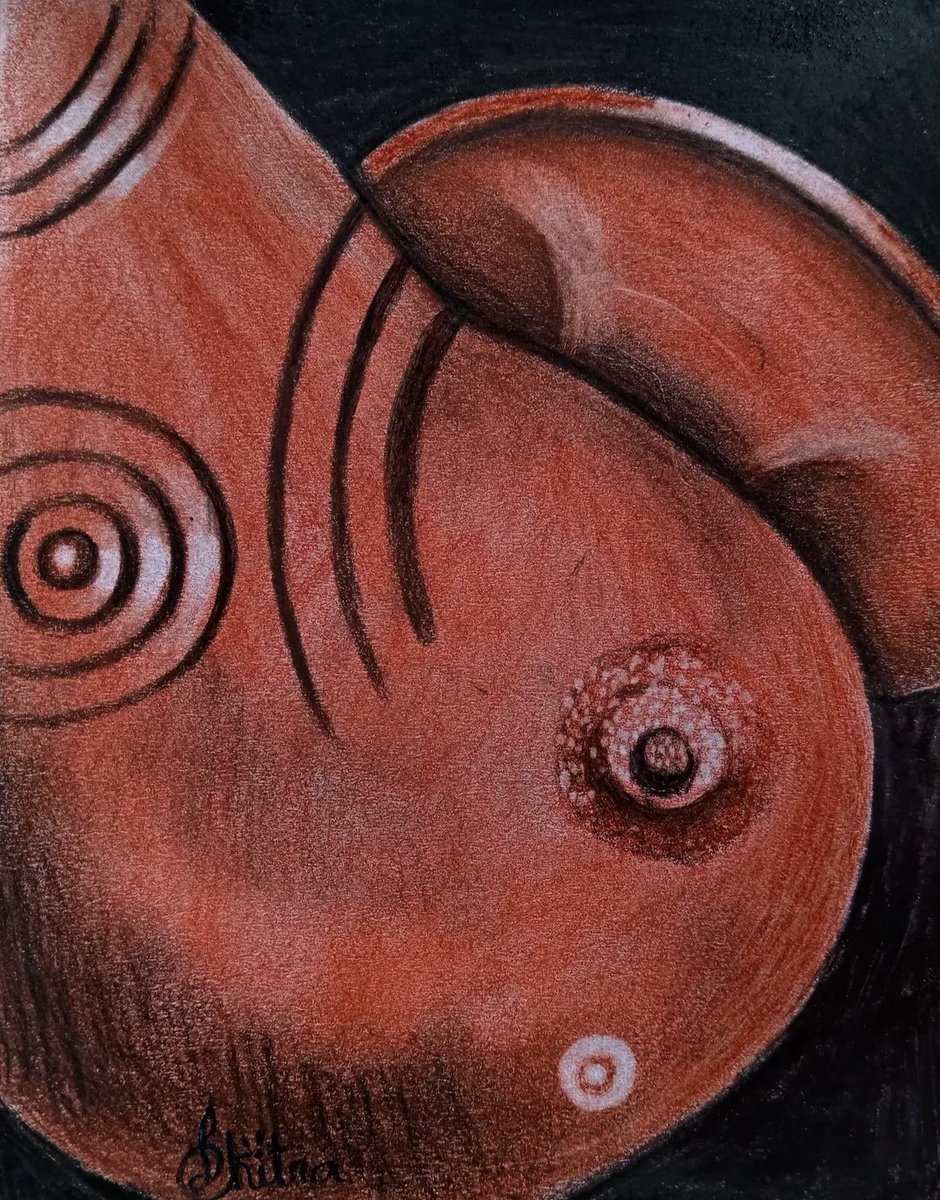 Dibujo
Título: Madonna  de la cerámica
Técnica mixta: sanguina y carboncillo

#arte507 #pintorpanameño #artepanameño #artistapanameño #nudeart #arterotico #eroticart #feet #malefeet #bear